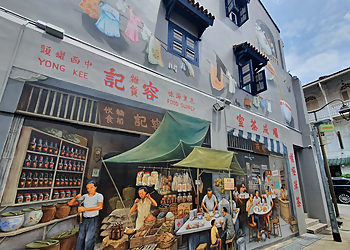 Chinatown Tourist Attractions Chinatown Market Wall Mural Art by Yip Yew Chong image 1